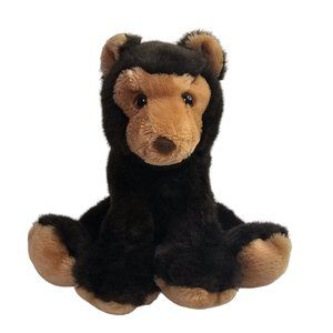 R. Dakin Brown Bear Plush Stuffed Animal Sitting Tan Face Vintage 1984 10"